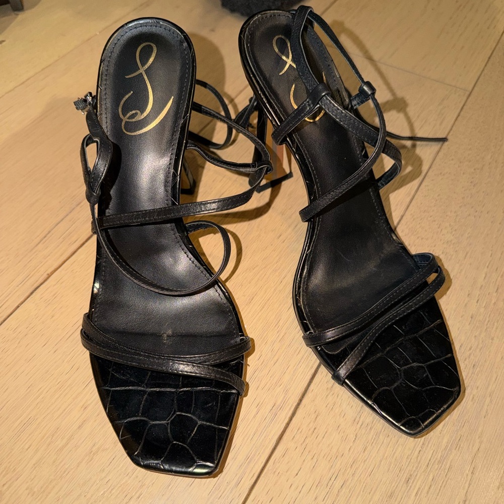 Sam Edelman Black Strappy Heels